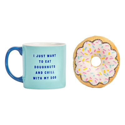 Mug and toy doughnut