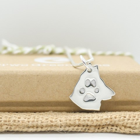 GSD Paw Print Necklace